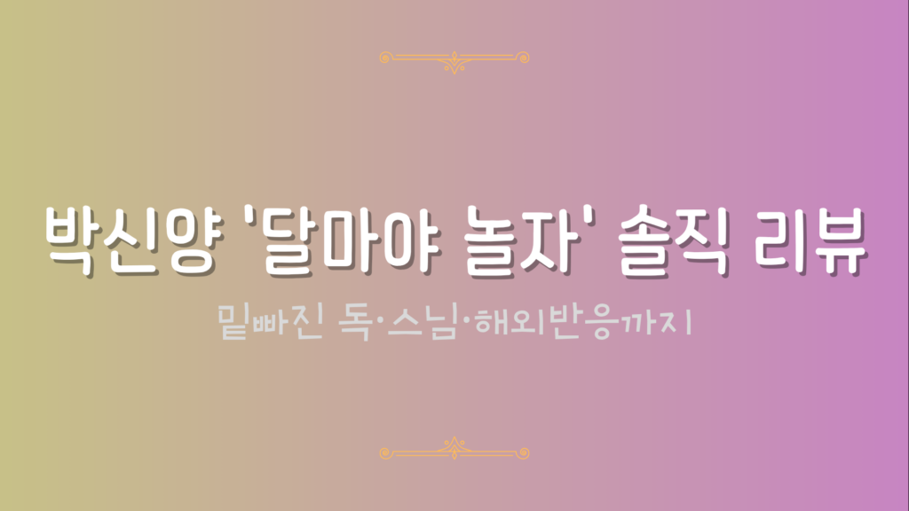 박신양 '달마야 놀자' 솔직 리뷰 — 밑빠진 독·스님·해외반응까지