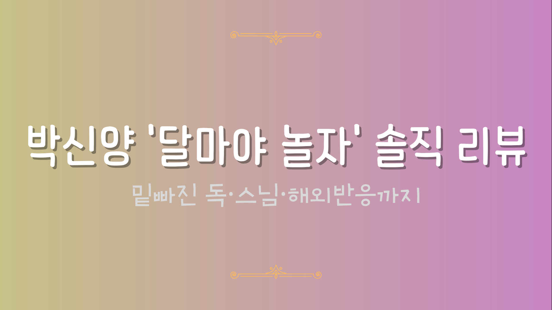 박신양 '달마야 놀자' 솔직 리뷰 — 밑빠진 독·스님·해외반응까지